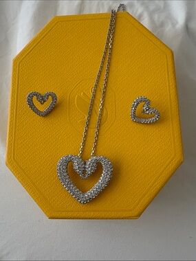 Swarovski necklace and earrings
